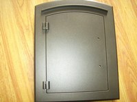 Die Cast Individual Mailbox Frame, Cover, and Hinges, Powder Coated Bronze