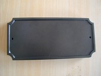Sand Cast Aluminum Rectangle Address Plaque, Powder Coated Black