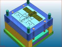 3D Mold Drawing of an Injection Mold for a Joist Plate