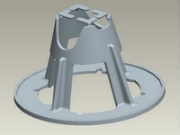 3D Drawing of the Rebar Chair for the Injection Mold