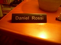 Solid Polished Black Granite Triangular Plaque
