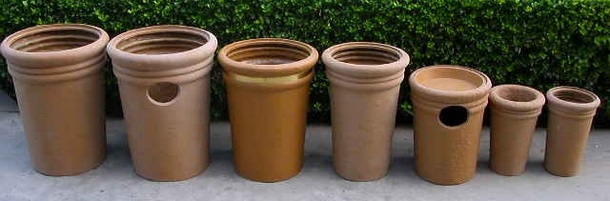 Samples of different stone composite trash can site amenities that we sell