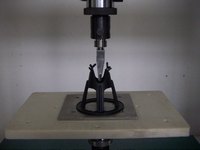 Horizontal Slot Rebar Compression Testing in our In-House Testing Laboratory